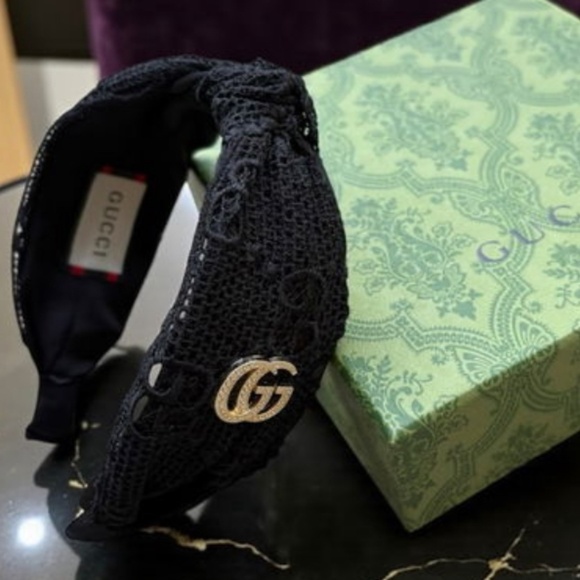 Gucci Black Headband With Logo - Picture 2 of 7